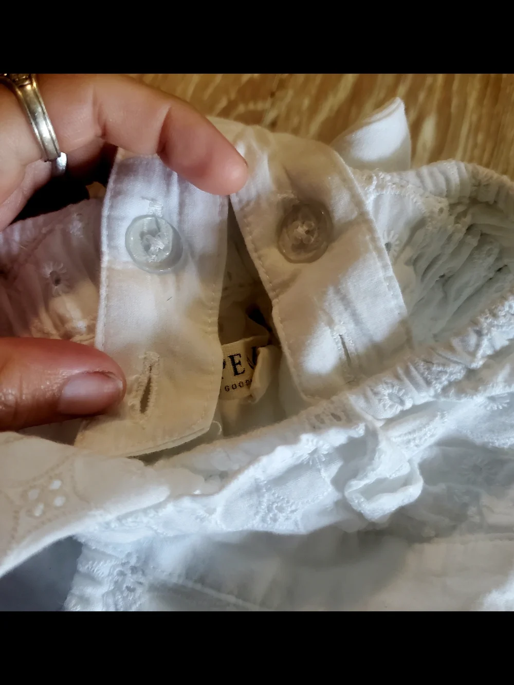 Baby Girls Hope & Henry White Eyelet Ruffle Sundress